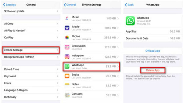 WhatsApp-Cache auf dem iPhone manuell leeren
