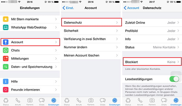 Whatsapp warum bei blockieren männer jemanden auf