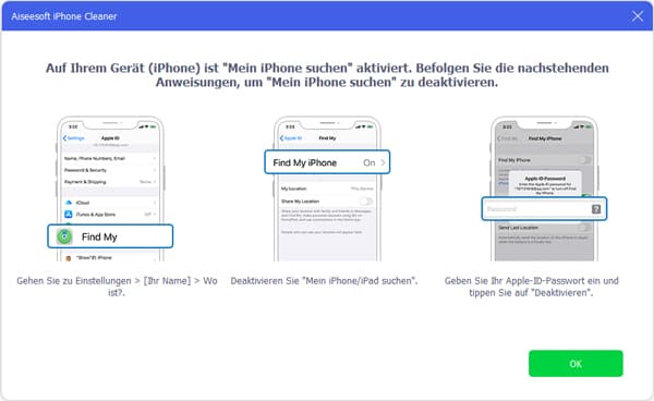 Mein iPhone suchen deaktivieren