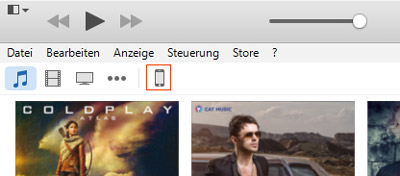 Ihr iOS-Gerät in iTunes wählen