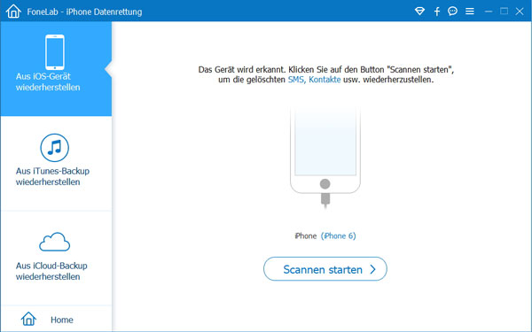 iPhone mit FoneLab verbinden
