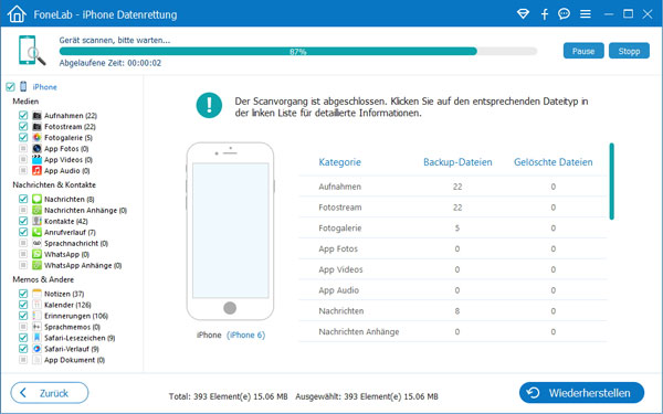Gelöschte Instagram Story auf iPhone wiederherstellen