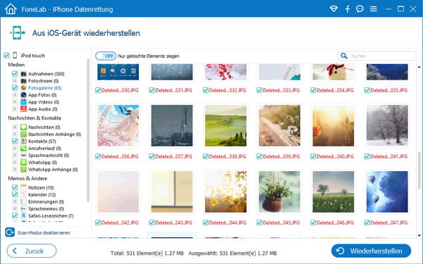 gelöschte Bilder aus iPhone wiederherstellen