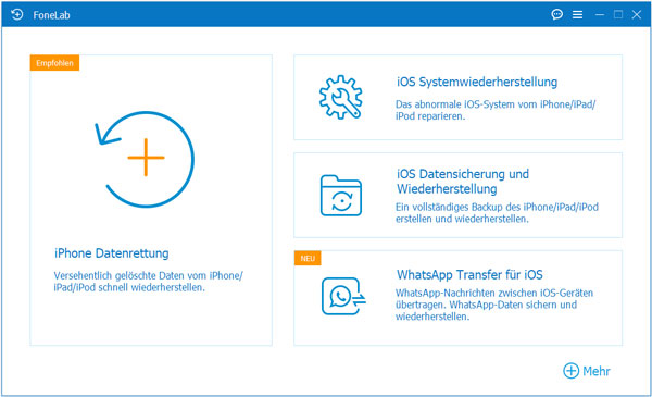 FoneLab iPhone Datenrettung starten