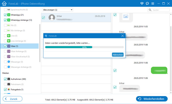 Viber Nachrichten wiederherstellen