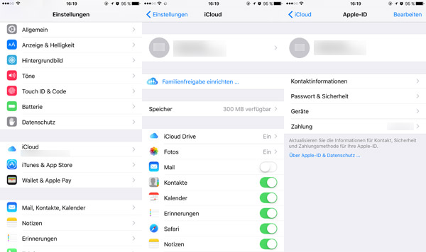 Apple-ID Passwort auf iPhone ändern
