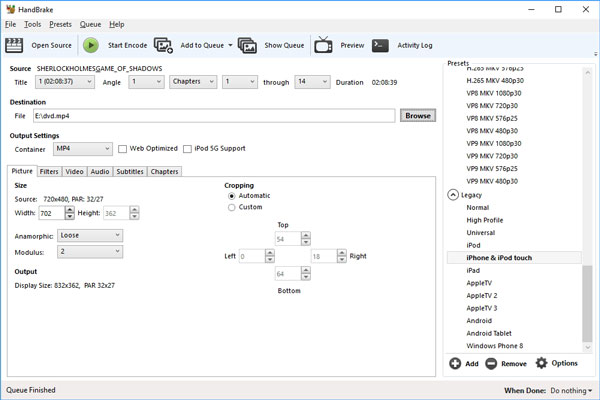 DVD mit HandBrake rippen