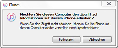 iPhone mit iTunes verbinden