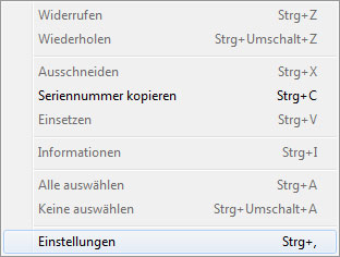 iTunes Einstellungen