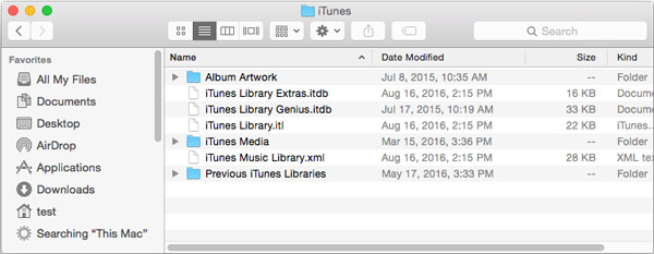 iTunes Order auf Mac