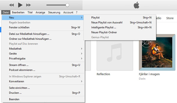 iTunes Playlist erstellen
