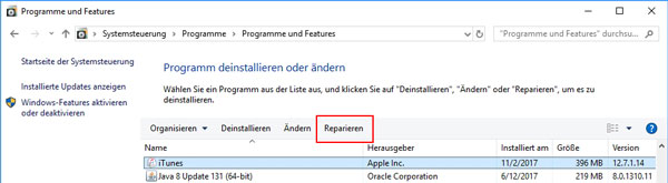 iTunes reparieren