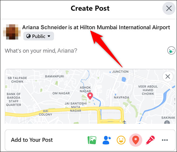 Facebook Check In Standort ändern