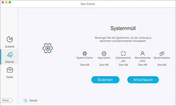 Systemmüll scannen