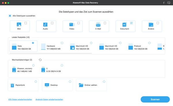Mac Data Recovery starten