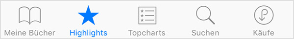Einkäufe in iBooks öffnen