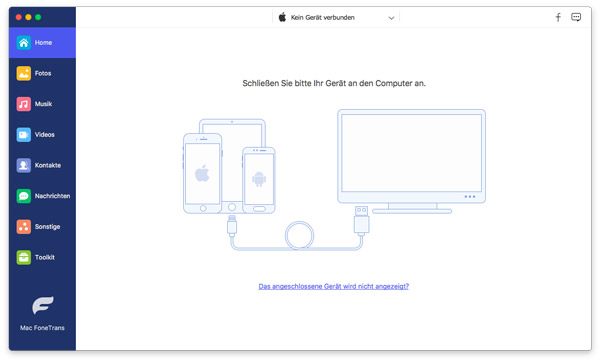 iPhone mit Mac FoneTrans verbinden