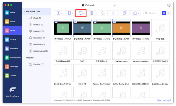 Musik vom iPod auf Mac übertragen