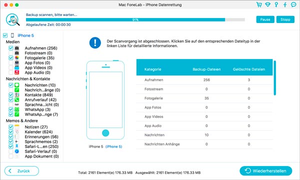 iTunes-Backup scannen