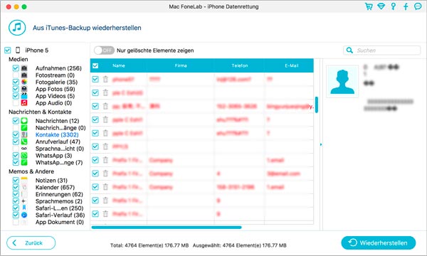 Daten aus dem iPhone Backup auslesen