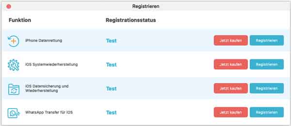 Software registrieren