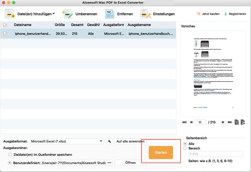 PDF in Excel umwandeln