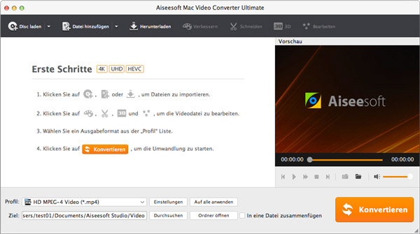 FLV to MP4 Converter für Mac starten