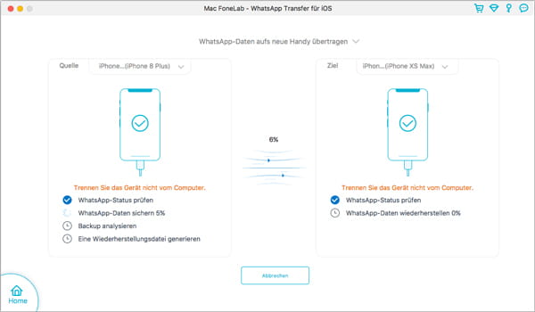 WhatsApp-Daten von iPhone zu iPhone übertragen