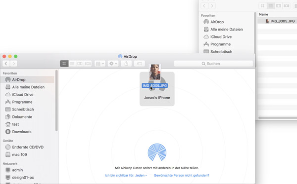 Dateien vom Mac mit AirDrop teilen