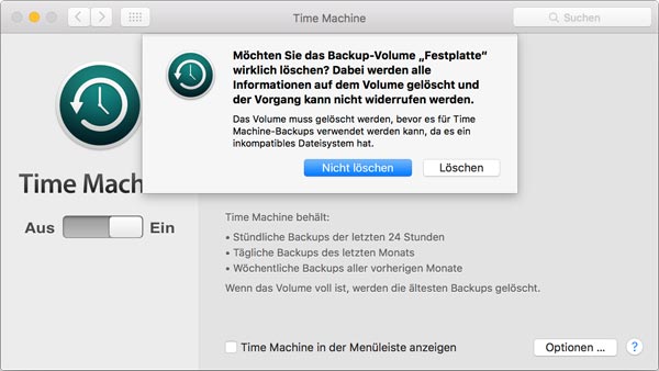 iPhoto mit Time Machine sichern