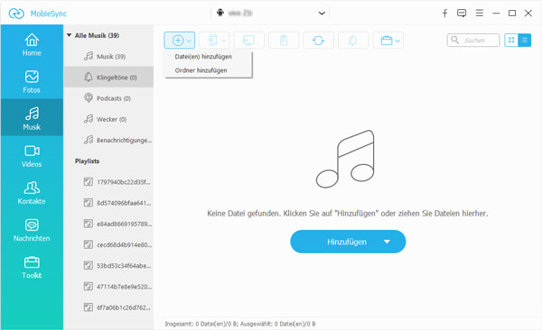 Musik auf Android laden