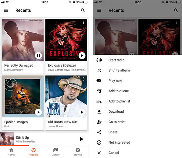 Musik von Google Play auf iPhone laden