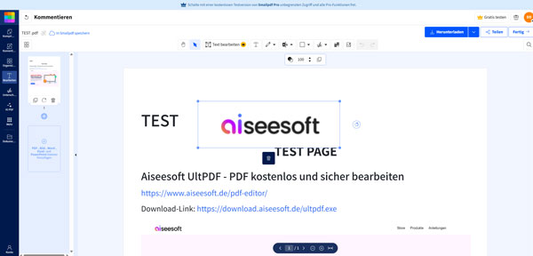 Bild in PDF einfügen mit Smallpdf