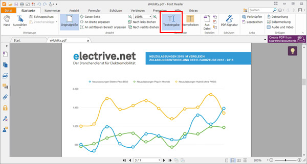 Foxit Reader Texteingabe aktivieren