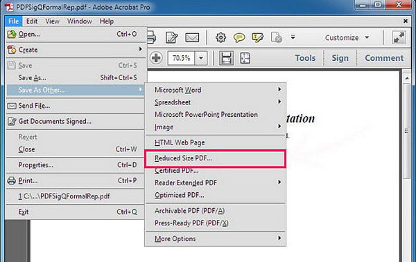 PDF mit Adobe komprimieren und verkleinern
