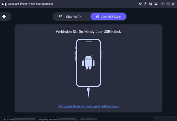 Android mit Computer durch USB verbiden