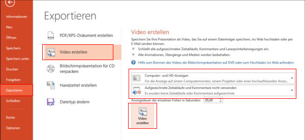 Video aus PowerPoint erstellen