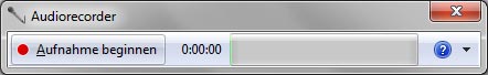AudioRecorder auf Windows 7