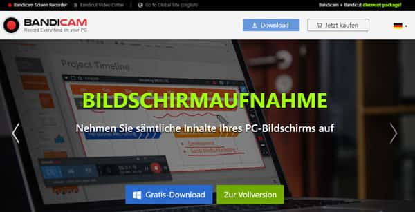 Website von Bandicam