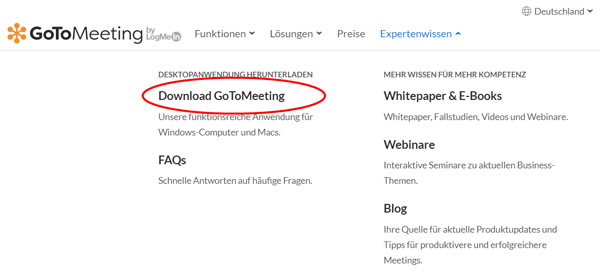 GoToMeeting auf der offiziellen Website downloaden