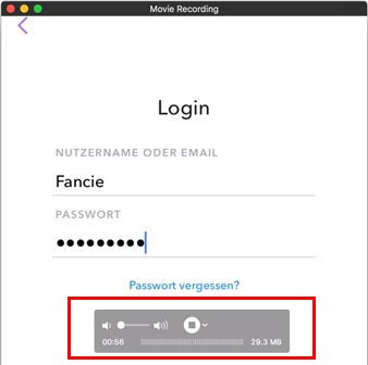 Mit QuickTime Snapchat Video aufnehmen