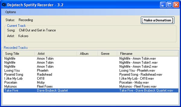 Dojotech Spotify Recorder