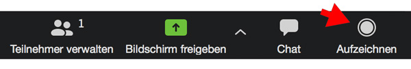 Zoom Meeting aufnehmen
