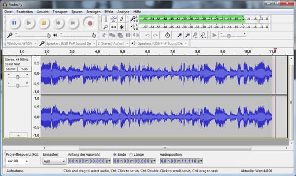 Audiostream aufnehmen mit Audacity