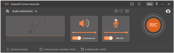 Audio aufnehmen mit Aiseesoft Screen Recorder