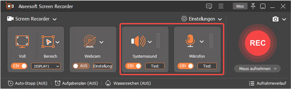 Audioquelle anpassen