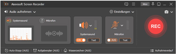Aiseesoft Screen Recorder einstellen