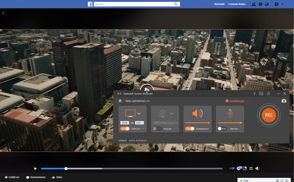 Mit Screen Recorder Facebook Videos herunterladen