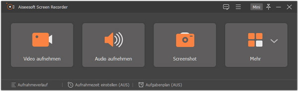 Die Oberfläche von Aiseesoft Screen Recorder