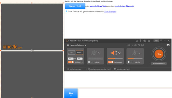 Omegle-Video aufnehmen